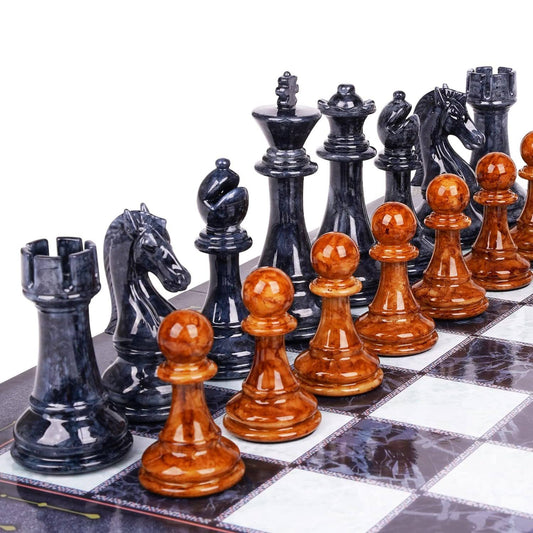 18.5 Large Chess Set for Adults Kids with Zinc Alloy Heavy Chess Pieces Portabl